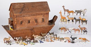 Large natural wood barge bottom Noah's Ark
