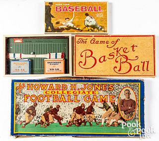 Four sports themed board games
