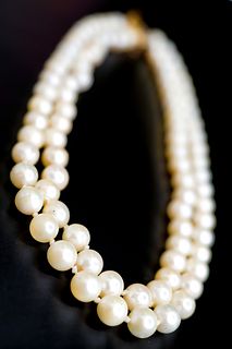 14k Yellow Gold Cultured Pearl Necklace
