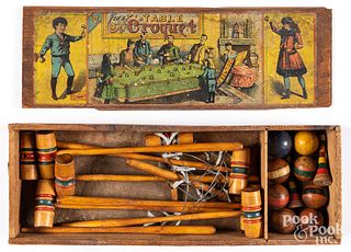 Paper lithograph Fine Table Croquet game
