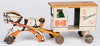 Rich Toys Borden's horse drawn milk wagon