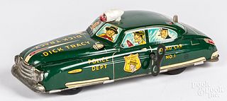 Marx tin lithograph wind-up Dick Tracy Squad Car
