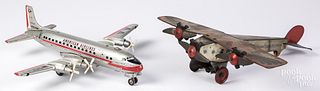 Two toy airplanes