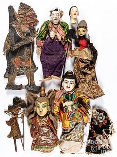 Group of Bali shadow puppets
