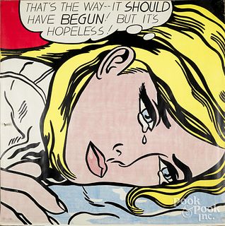 Roy Lichtenstein screen print, titled Hopeless