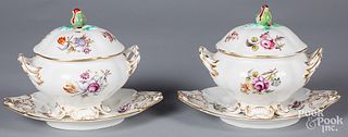 Pair of hand painted porcelain