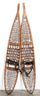 Pair of early Tubbs Norway snowshoes
