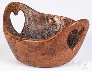 Burlwood bowl, 19th c.
