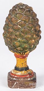 Pennsylvania chalkware pineapple garniture, 19th c
