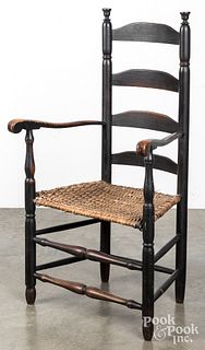 William and Mary ladderback armchair, mid 18th c.