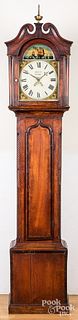 English mahogany tall case clock, early 19th c.