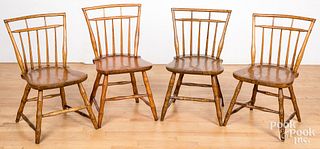 Four child's rodback Windsor chairs, 20th c.