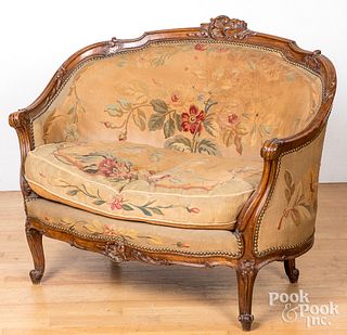 French carved loveseat, ca. 1900