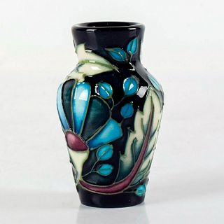Moorcroft Pottery Miniature Vase, Blue Daisy