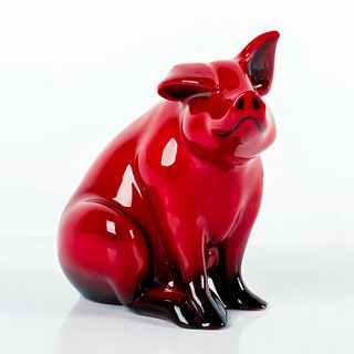 Royal Doulton Prototype Flambe Pig Figurine