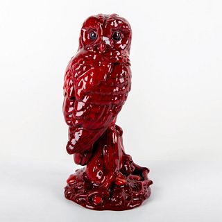 Royal Doulton Large Owl Sculpture in Flambe Glaze