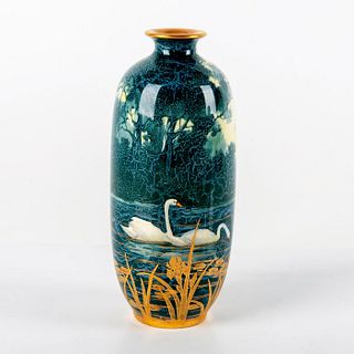 Doulton Burslem William Hodkinson Vase, Swans