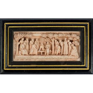 George Tinworth Terracotta Plaque, A Word to the Shepherds