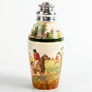 Royal Doulton Hunting Cocktail Shaker with Silver Top D4475