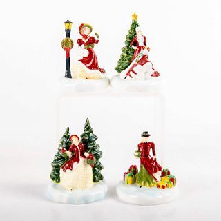 Group of 4 Royal Doulton Miniature Christmas Figurines