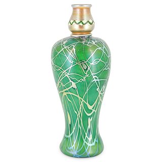 Steuben Green Aurene Vase