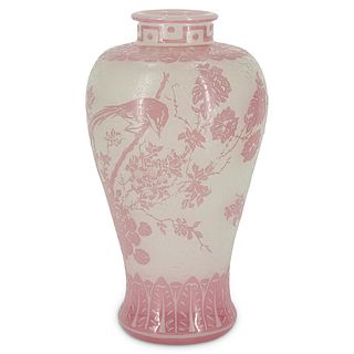 Steuben Rose Jade Vase