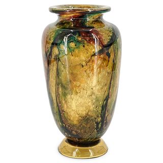 Steuben Moss Agate Vase