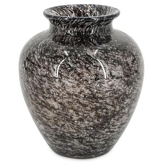 Steuben Black Cluthra Vase