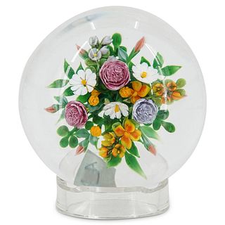 Rick Ayotte (American) Carnation Bouquet Paperweight
