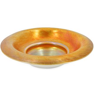 Steuben Gold Aurene On Calcite Bowl