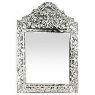Large Silver Toned Mirror