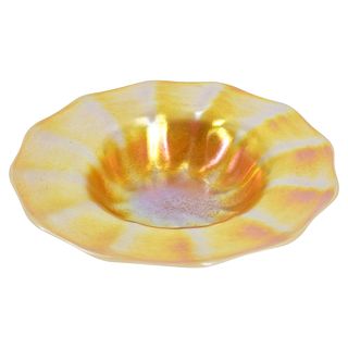 Steuben Gold Calcite Underplate and Fingerbowl