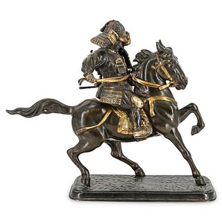 Japanese Samurai Bronze Sculpture