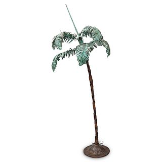 Maison Jansen Attrib. Copper Palm Tree Lamp