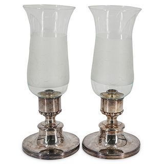 Christian Dior Silver Plated Candlesticks