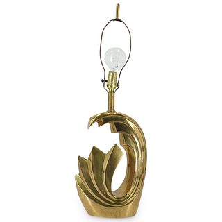 Pierre Cardin Brass Tidal Wave Table Lamp
