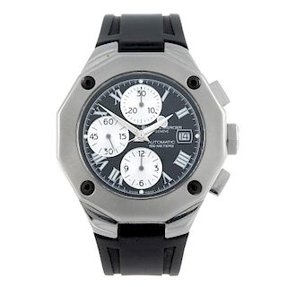 BAUME & MERCIER - a gentleman's Riviera chronograph wrist watch. Stainless steel case. Reference 655