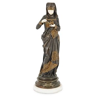 A. Carrier Belleuse (French, 1824-1887) "La Liseuse" Bronze Figure