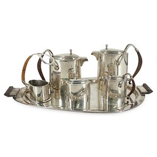 Mexican Sterling Silver Six-Piece Tea & Coffee Service