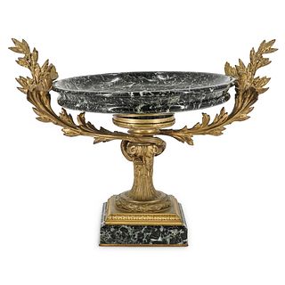 Antique Italian Gilt Bronze & Marble Tazza Vase
