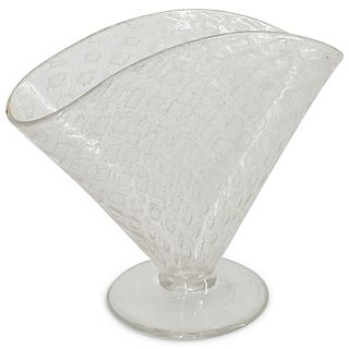 Steuben Diamond Optic Fan Vase