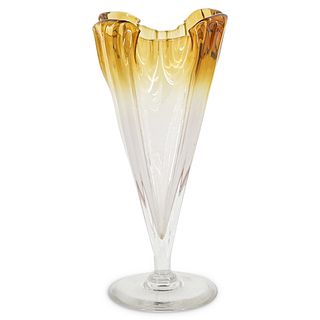 Steuben Grotesque Amber Vase