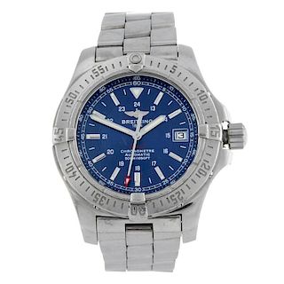 BREITLING - a gentleman's Aeromarine Colt bracelet watch.Stainless steel case with calibrated bezel.