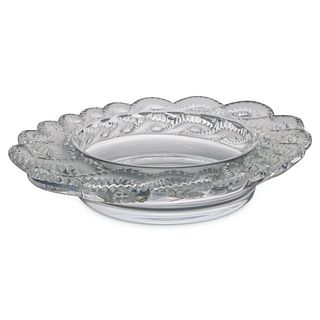 Lalique Crystal Auriac Jardinière Console Bowl