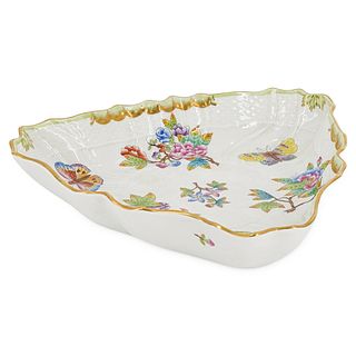 Herend Porcelain "Queen Victoria" Triangular Bowl