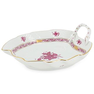 Herend Porcelain Chinese Bouquet Leaf Shaped Dish