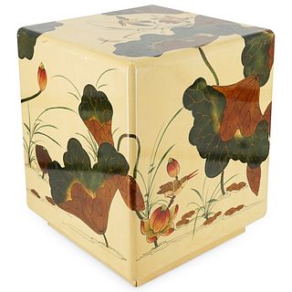 Maitland-Smith Lacquered Cube Side Table