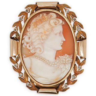 Antique 14k Gold and Cameo Pendant