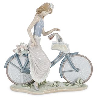 Lladro “Biking In The Country” Porcelain Figure