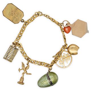 Vintage 14k Gold Charm Bracelet